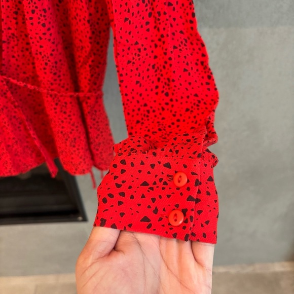 NWT Anthropologie Just Female Satori Wrap Blouse, Size S - Picture 9 of 15